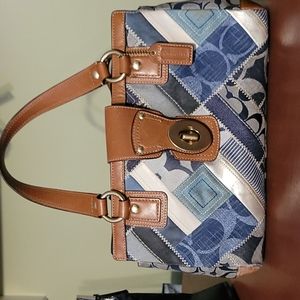 Blue multi Coach bag.